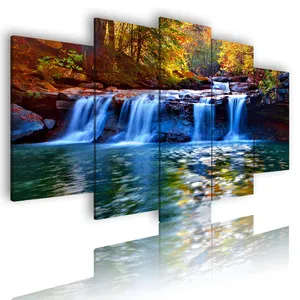 Chinese Reproduction Wall Decoration Living Room Art Print On Canvas Cheap China Home Waterfall Painting Oil