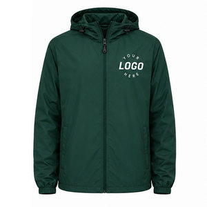 Wholesale Premium Men Canvas Windbreaker Jacket Waterproof Lightweight Outdoor Casual <b>Zipper</b> Hooded <b>Coat</b> Daily Wear Travel - Product Image 1