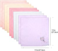 Hochwertige 11*11 Zoll Weiche Baumwoll-Damen-Taschentücher Vintage Bestickte Blumen-Spitzen-Taschentücher für Hochzeiten Großpackung Geschenk
