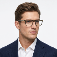 Lunettes de vue unisexes carrées à monture intégrale, motif marbré, anti-lumière bleue, verres CR-39, légères, pour adultes