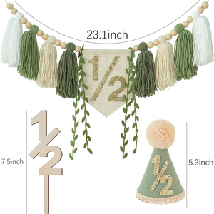 Décorations pour la fête du 6ème mois de bébé fille, 1er <span class=keywords><strong>anniversaire</strong></span>, thème Fleur et Papillon, pour séance photo - Product Image 4