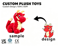 Peluche personnalisée, jouet en peluche doux, personnage de dragon en peluche pour cadeau promotionnel, peluche personnalisée