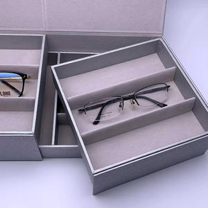 Estuches <span class=keywords><strong>de</strong></span> almacenamiento <span class=keywords><strong>de</strong></span> gafas <span class=keywords><strong>de</strong></span> sol <span class=keywords><strong>de</strong></span> doble capa plateada, <span class=keywords><strong>caja</strong></span> <span class=keywords><strong>organizadora</strong></span> <span class=keywords><strong>de</strong></span> <span class=keywords><strong>lentes</strong></span> ópticas, 12 ranuras, gafas transparentes, bandejas <span class=keywords><strong>de</strong></span> Marco óptico Brillenkoker - Product Image 2