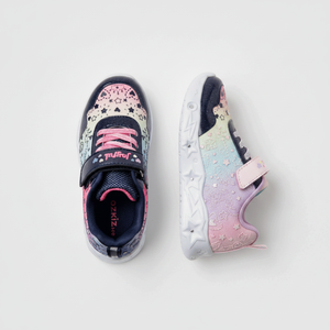 OZKIZ Korean <b>Kids</b> Star Sneakers Breathable Mesh Design with Bling Fashion Element for 2-7 Years Girls Wholesale for Spring/Fall - Product Image 2