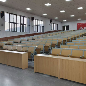 Muebles Universitarios al por Mayor, <span class=keywords><strong>Mesa</strong></span> y Silla Moderna de Aleación de Aluminio para Aula Escolar, Sala de Conferencias Multimedia - Product Image 4