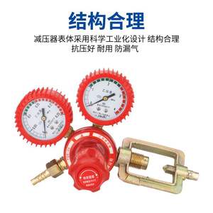 Débitmètre sur mesure YQE-03, manomètre anti-vibration pour acétylène, pour gaz GPL, hélium, propane, CO2, pour réduction de pression - Product Image 2