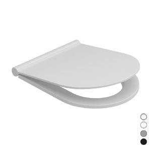 Asiento de Inodoro Termoestable con Cierre Suave MAYKA, Blanco Mate - Product Image 3