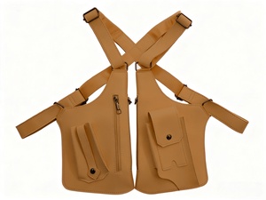 Borsa a tracolla in pelle PU impermeabile vintage 2025 di tendenza, unisex, casual, antifurto, per telefono, con gilet porta armi portatile - Product Image 5
