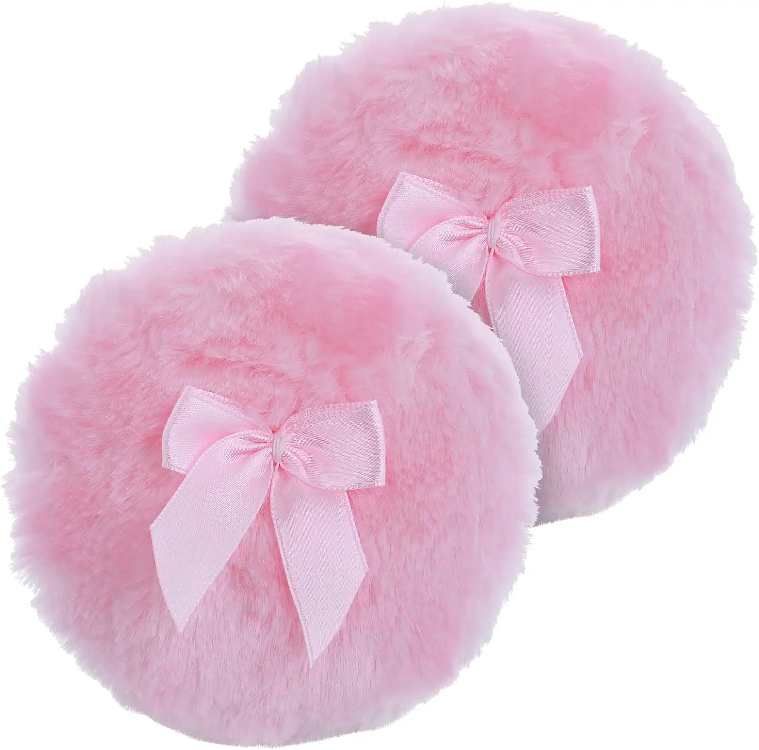 Large Fluffy Powder Puff, 4 Inch Ultra Soft Washable Reusable Loose Powder Puffs Wet Dry Makeup Tool