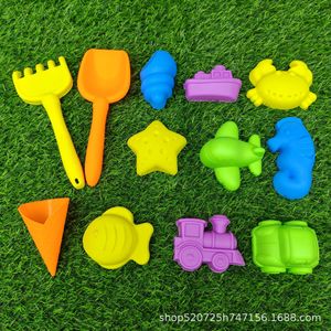 Outils de jeu pour sable de plage épaissi, moules à sable et accessoires en argile colorée pour enfants, vente en gros - Product Image 6