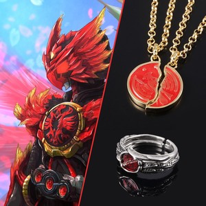 일본 만화 기사 14K 금도금 목걸이 코인 펜던트 커플 펜던트 매칭 링 홀리 블레이드 링 - Product Image 1