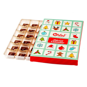 Hot Sale Christmas Countdown Cardboard Advent Calendar Custom Chocolate Packaging Calendar Box