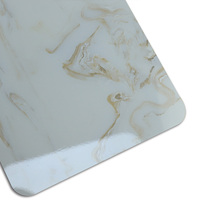 Panneau mural en PVC de style moderne, finition brillante UV, imitation marbre, insonorisant, imperméable, ignifuge, chambre à coucher, salle de bain, cuisine, salon