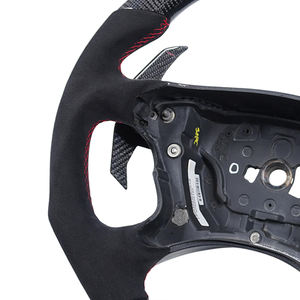 <span class=keywords><strong>Volant</strong></span> privé en fibre de carbone à grain de bois personnalisé pour Mercedes Benz <span class=keywords><strong>CLS</strong></span> <span class=keywords><strong>W219</strong></span>/carbone brillant et daim (Alcantara) - Product Image 4