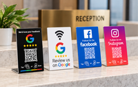 Carte d'identification sans contact à puce NFC personnalisée, carte d'évaluation des médias sociaux, carte NFC étanche