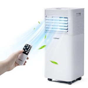 เครื่องปรับอากาศแบบพกพาสีขาว 8000 BTU (ASHRAE) ระบบทำความเย็นอย่างเดียว 3 in 1 พร้อมฟังก์ชั่นลดความชื้นและพัดลม สำหรับบ้านหรือสำนักงาน ครอบคลุมพื้นที่สูงสุด 230 ตร.ฟุต ฟุต - Product Image 1