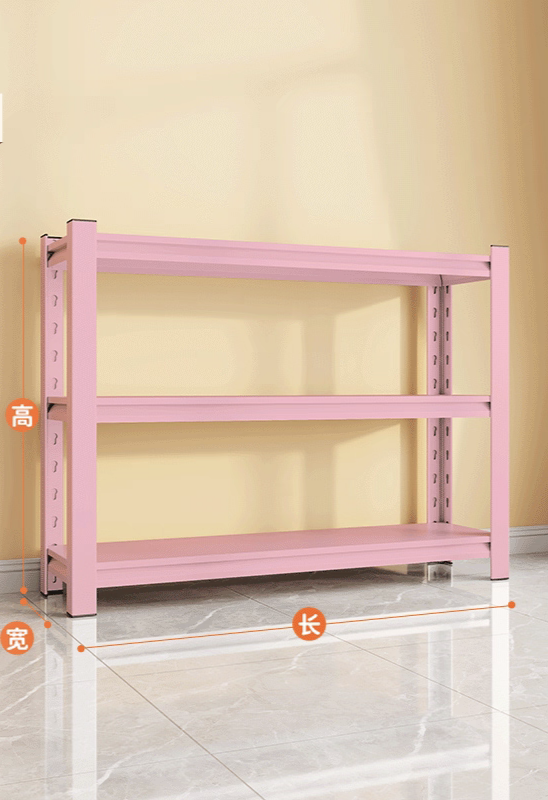 pink shelves