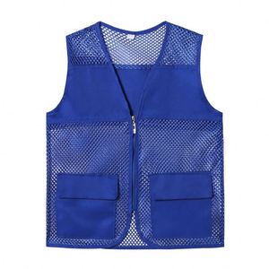 Fishing <b>Net</b> Volunteer Reflective Mesh Vest Wholesale Summer Breathable Sleeveless V-neck Polyester Adult Workwear - Product Image 1