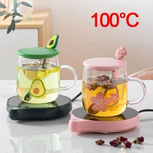 200W Cup Heater Mug Warmer 100 Degrees Hot <b>Tea</b> <b>Makers</b> Warmer Coaster 5 Gear Cup Heaters Coffee Milk <b>Tea</b> Heating Pad 110V/220V - Product Image 3