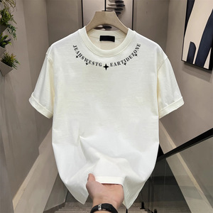 T-shirt en coton imprimé pentagramme pour hommes, décontracté, à la mode, 4 couleurs, <span class=keywords><strong>6</strong></span> tailles, nouvelle collection d'été - Product Image 3