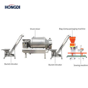 Línea de Producción Química Automática, Mezcladora de Tambor Rotatorio, Máquina de Envasado de Plástico, Fertilizante Industrial, Mortero Seco, 380V 170L - Product Image 3