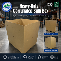 Cajas de Palet de Cartón Corrugado de Doble Pared, Resistentes, Recicladas, Hechas a Medida, con Orificios de Ventilación