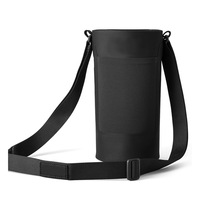 Housse de protection pour tasse imperméable d'extérieur, sac bandoulière avec sangle réglable, pour randonnée et camping, en microfibre et cuir synthétique
