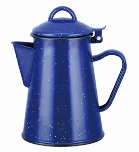 12 Cup Enamelware Percolator Coffee Pot for Campsite Kitchen Groups and Backpacking Coffee Boilers and Graniteware