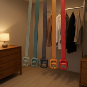 Cintura in Pelle PU con Fibbia Quadrata e Motivo Coccodrillo 3,5 CM, Cinture alla Moda - Product Image 1