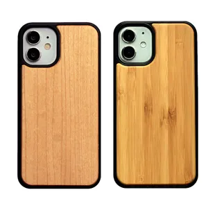 Wood Engravable Phone Case Wood Accessories for iPhone 13 Pro 14 Pro Max Case for Men Wooden for iPhone 15 Bamboo Case