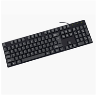 Clavier USB filaire 104 touches avec disposition russe, espagnole, arabe et française pour l'exportation
