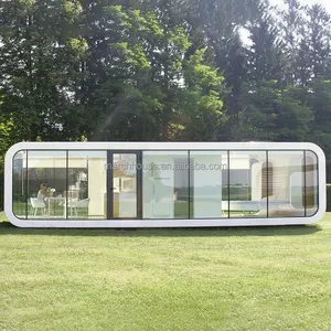 Vanité de salle de bain minuscule capsule maison pont casass préfabriqué design moderne conteneur salons avec cuisine et salle de bains