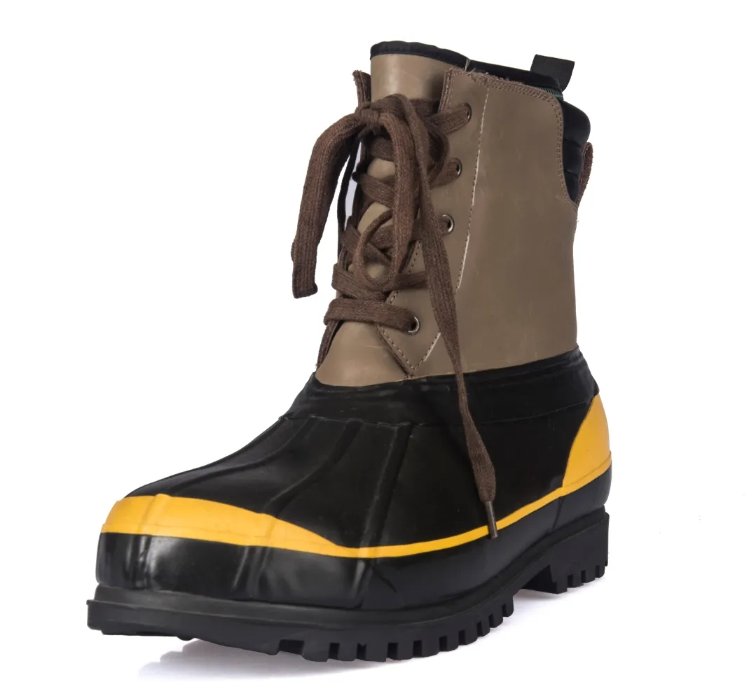Cool textile/pvc upper with elastic eyelace boys shoes pvc TPR men outsole snow boots