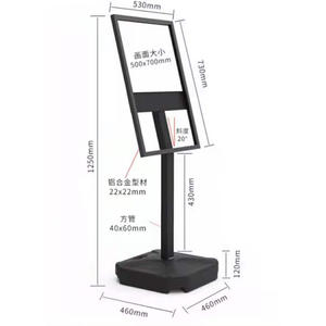 Exhibidor de Carteles con Base de Agua, Marco a Presión Resistente, Exhibición de Carteles con Base de Agua de Doble Cara A1, Letreros para Acera y <span class=keywords><strong>Pavimento</strong></span> para Exteriores - Product Image 4