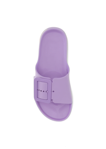 Sandali Eva Infradito con Cinturino Singolo e Fibbia, Ciabatte Estive a Punta Aperta, Taglia 25, Unisex, Colore Rosa Solido - Product Image 1