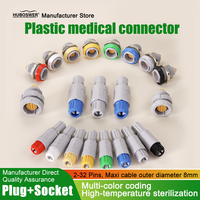 Connecteur médical en plastique auto-bloquant Push-Pull IP50, compatible Lemo PAG CAB Plug PKG CKB Socket Série 0P/1P/2P, 2-32 broches