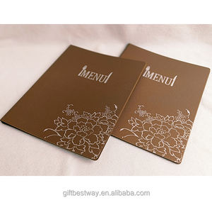 Menus de mariage étanches personnalisés en usine Couverture de <span class=keywords><strong>menu</strong></span> de restaurant dorée - Product Image 5