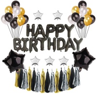 Lot de ballons ronds en aluminium de 18 pouces avec pompon, remplis d'hélium, pour arrangements de fête d'anniversaire, marque JURONG, unisexe