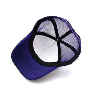 2025 Phổ Biến Tùy Chỉnh Thêu Vá Logo 5-Bảng Điều Chỉnh Màu Tím Rim Lưới Trucker Cap Hip Hop Phong Cách Trắng Bảng Điều Chỉnh Lưới Trucker Cap - Product Image 6