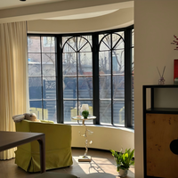Fenêtres de baie et de baie arquée de style européen haute performance, étanches, en aluminium, avec double vitrage trempé et cadre en aluminium