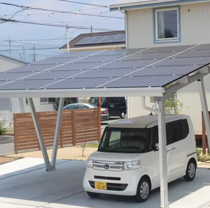 Conception libre Aluminium Easy Carport Solar Carport 5kW 10kW pour 1 ou 2 voitures - Product Image 4