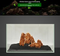Pierre de Jigus Modèle Combinaison de Pierres de Peau de Pin Dragon Vert Lasagna et Herbe Os de Poulet pour Aménagement d'Aquarium