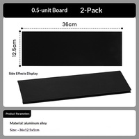 Meubles de camping d'extérieur, accessoires IGT, panneau d'extension demi-unité en alliage d'aluminium 6061, module latéral, table en verre