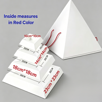 Boîte de présentation pyramidales personnalisées pour pâtisseries, desserts et gâteaux à emporter