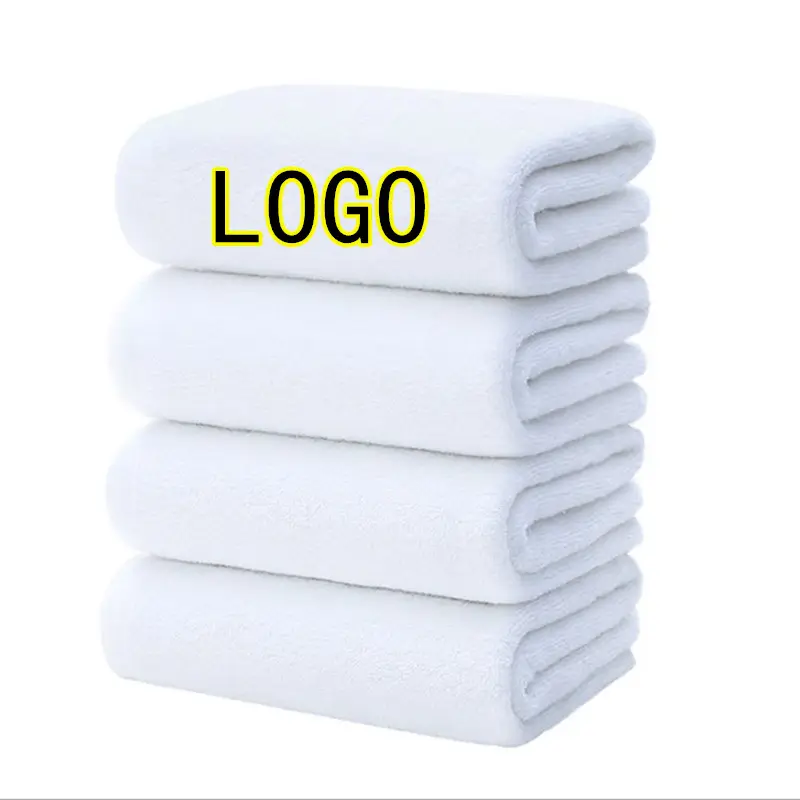 Factory wholesale custom pure cotton white towel hotel hotel bath and beauty salon dedicated