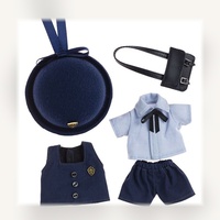 Vêtements pour poupées BJD 1/12 sur mesure OEM, ensemble de quatre pièces de style britannique pour mini-poupées OB11, vente en gros