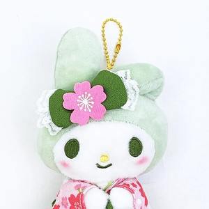 Llavero de peluche de Hello Kitty con kimono de matcha, colgante suave para bolso, My Melody, mascota adorable, colgante para mochila, regalo, productos de personajes japoneses - Product Image 2
