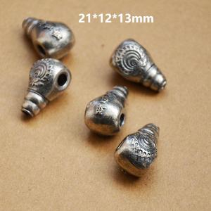 Conch <b>Shell</b> Three Way Bead 22x10mm Silver Plated For Bracelet Making Jewelry Findings Irregular Shape Spacer Beads - Product Image 3