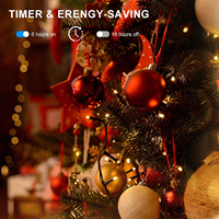 Guirlande lumineuse LED de Noël alimentée par piles 3AA, étanche, pour extérieur/intérieur, ligne verte encre, guirlande lumineuse décorative