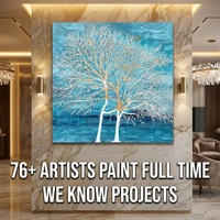 Peinture à l'huile abstraite texturée 3D personnalisée pour la décoration intérieure d'hôtels de luxe, projet artistique professionnel pour l'immobilier commercial